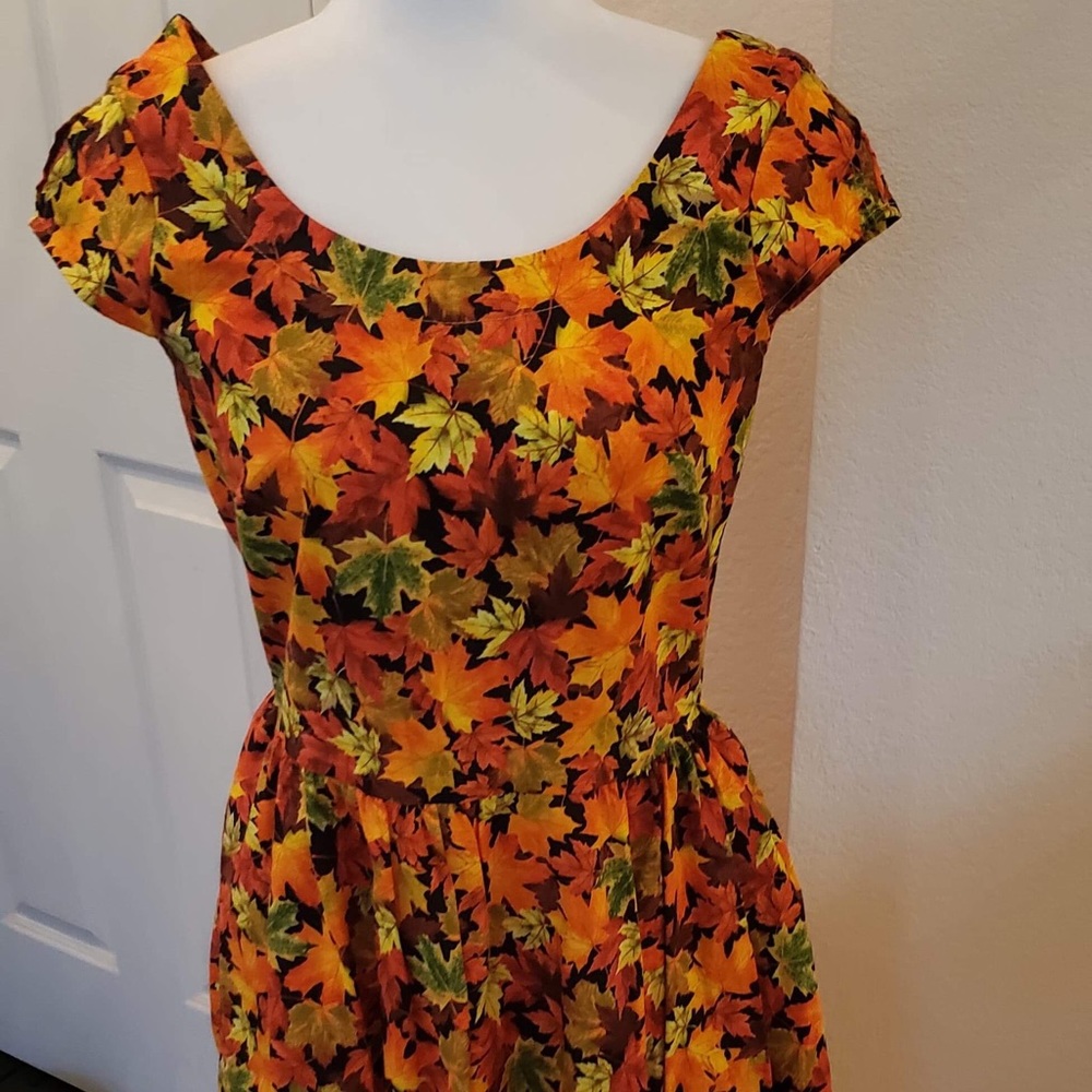 ModCloth Leaf Festvial A Line Dress In Maples - Picture 5 of 8